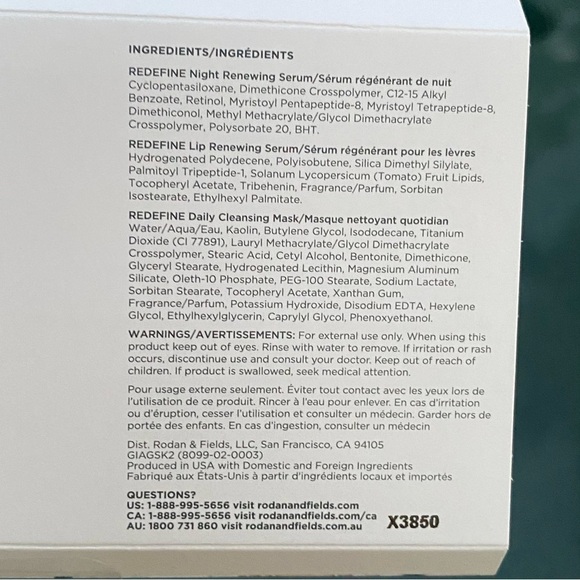 ORIGINAL GIAGlow Night Serum+ original Lip Serum Sample Card Redefine R+F - Picture 7 of 12